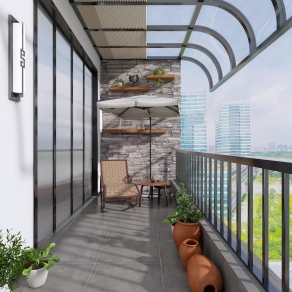 现代家居阳台3D模型下载